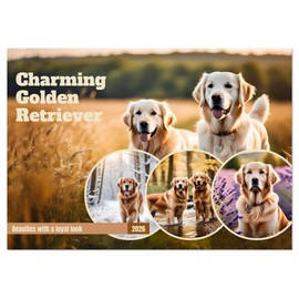 Charming Golden Retriever (Monthly Wall Calendar 2026 11.7" x 16.5" (open)), CALVENDO 14 Month Calendar