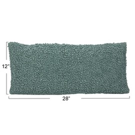 Creative Co-Op Hand-Woven Fabric Indoor/Outdoor Lumbar Pillow, Dusty Blue