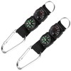 IUSOT Pack of 2 compass key rings with thermometer, multifunctional