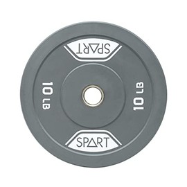 SPART Rubber Color Coded Bumper Plate 2 Inch Weight Plates with Stainless Steel Insert for Olympic Barbell Strength Training，Weightlifting and Crossfit，Single