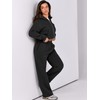 ANRABESS Women 2 Piece Outfits Sweatsuit Zip Up Crop Hoodies