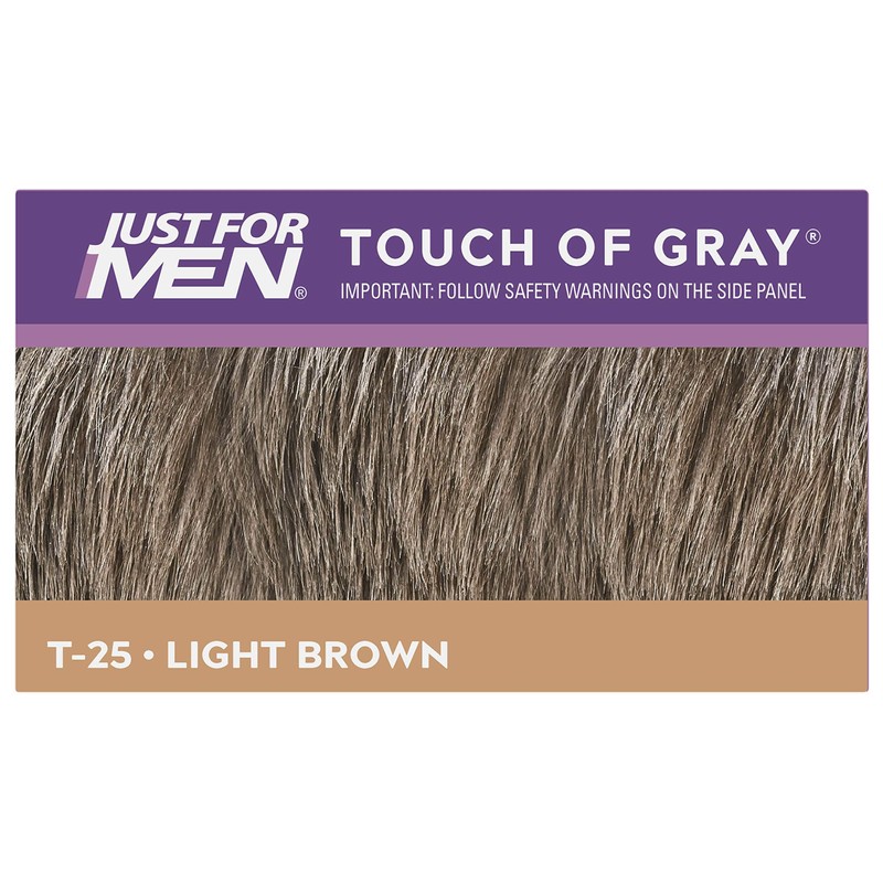 Touch of Gray Men's Hair Color, Light Brown (Pack of