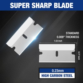 WORKPRO WORKPRO 50-Pack Single Razor Edge Blades, Industrial Scraper Razor Blades, High Carbon Steel One Edge Razor Blades