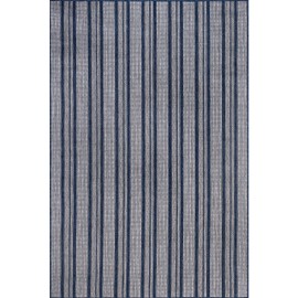 Rugs USA x Lauren Liess Gazania Striped Indoor/Outdoor Area Rug, 10x12, Blue
