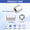 HiPicco Hex Coupling Nuts, M10 x 1.5-Pitch UNC 15mm/0.59" Length,