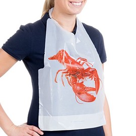Disposable Adult Lobster Bibs, 12 pcs - For Seafood Feast & Adult Party Supplies – Protect Clothes From Spills