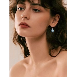 POTOPYY Owl Earrings 925 Sterling Silver Leverback Owl Drop Earrings Crystal Dangle Earrings Animal Jewelry Gifts for Women Anniversary