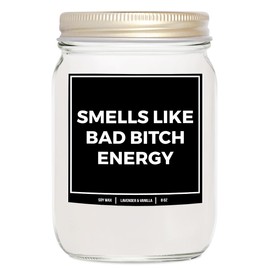 YouNique Designs Funny Boss Lady Gifts 8oz Candle, Gift for Boss Female, Gifts for Women Coworkers - Best Friend Candle, Boss Candle Funny - Funny Gifts for Coworkers Female (Mahogany Teakwood)