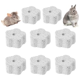 UtySty 8 Pack Lava Block Chew Toy Small Pet Animal Lava Bites Chews Toy Teeth Grinding Stone Mineral Calcium Block for Chinchilla Hamster Parrot Chinchillas Rabbit Guinea Pig Gerbil Mouse Squirrels