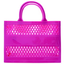 Jelly Tote Bag Plastic Basket Purse, Flower Tote Bag Aesthetic, Gift Bag for Women