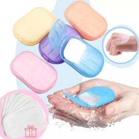 Universo en Linea Set 5 Estuches Laminas Papel Jabón Manos Viaje + Repuestos F