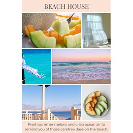 Eco Candle Co. Recycled Candle, Beach House, 6 oz. - Scents of Melons & Ocean Air - 100% Soy Wax, No Lead, Kraft Paper Label & Lid, Hand Poured, Phthalate Free, Made from Midwest Grown Soybeans