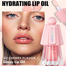 Jelly Shine Glossy Hydrating Lip Oil Set Fruit Flavored Lip Oil Nourishing Plumping Long Lasting Clear Tinted Lip Gloss for Women Girls