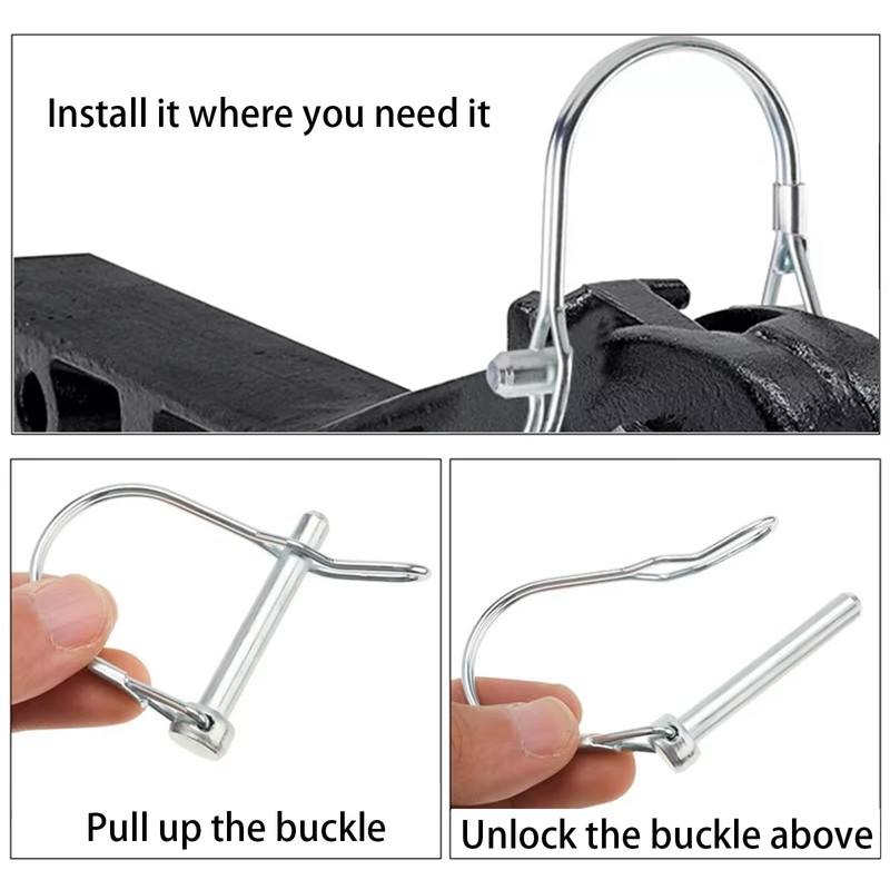 Leliafleury 5Pcs Shaft Locking Pin 6mm x 40mm Safety Coupler