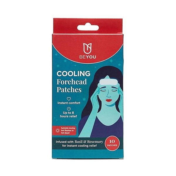 BeYou Cooling Forehead Patch for Hot Flushes, Menopause, Migraines, Tension