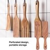 2pcs Slotted Turner Spatula Simple Wooden Spatula with Long Handlefor