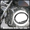 Hihaha 170cm 66.93" Motorcycle Braided Brake Clutch Oil Hoses Pipe