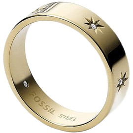 Fossil Ring for Women Sutton, Width: 3.6mm Gold Stainless Steel Ring, JF03874710