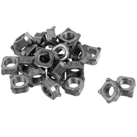 sourcing map Weld Nuts, M14 Square UNC Carbon Steel Machine Screw Gray 40Pcs