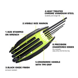 HAUTMEC 25-Piece Folding Allen Wrench Set, SAE/Torx/Metric Hex Allen Key Set, Heat Treated Chrome Vanadium Steel Allen Wrenches Sets for Basic Home Repair and General Applications, HT0388