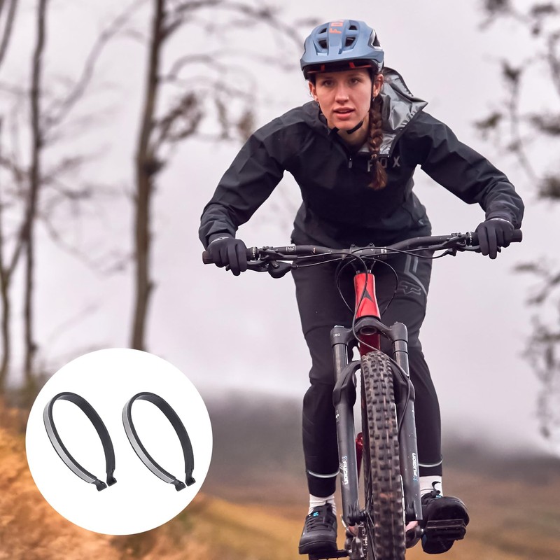 A Group of 2 Bicycle Trouser Clips, Grey Reflective Bands,