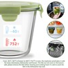 8 PCS Glass Meal Prep Containers with Lids, Airtight 3
