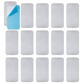 16pcs Adhesive Metal Plate for Magnets, 2.36x1.18in Metal Strips with Adhesive Backing Vent Cover for Magnets on Non-Steel Vents