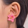 ANGLEQUEEN Chic Cute Floral Stud Earrings for Women Layered Boho