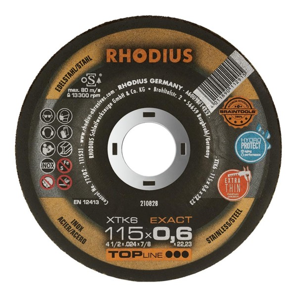 Rhodius XTK6 Exact Box 211301 Cutting Disc Offset 115 mm