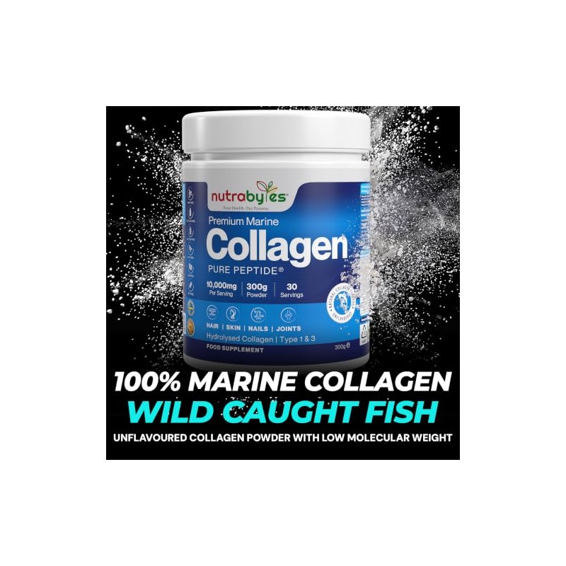 Marine Collagen Powder 10000mg | Type 1 & 3 Unflavoured