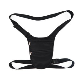 Mervokl Skin Hideaway Neck Pouch, Waist Bag, Chest Bag for Men and Women with Removable Belt and Soft, Skin-friendly Back, Offers Space for Passports, Credit Cards, Cash, etc, black, money belt
