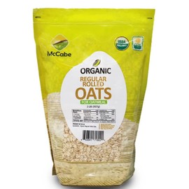 McCabe Organic Regular Rolled Oats - Rolled Oats Organic | Rich with Fiber & Minerals | USDA and CCOF Certified | Product of USA | 2Lbs