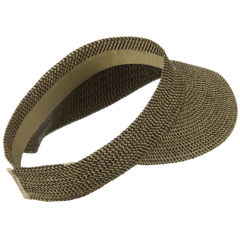 Jeanne Simmons UPF50+ Regular Brim Velcrorized Back Visor - Black