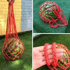 Belit Melon Hammock Cradle 5-Pack Red net Bags to Prevent Falling, Perfect for Growing Cantaloupe Pumpkin Watermelon in Vertical Garden