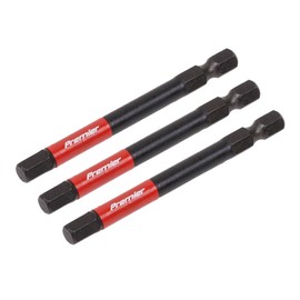 Sealey 3pc 75mm Hex 6mm Impact Power Tool Bit Set - AK8264