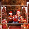 ZJRBJB 10x8ft Christmas Fireplace Photography Backdrop Rustic Fireplace Wooden House