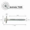 Plumbing Screws Stainless Steel A2 with EPDM Sealing Washer 15