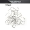 MroMax 20Pcs Heavy Duty S Hooks 22x32mm Flat Nickel Plating