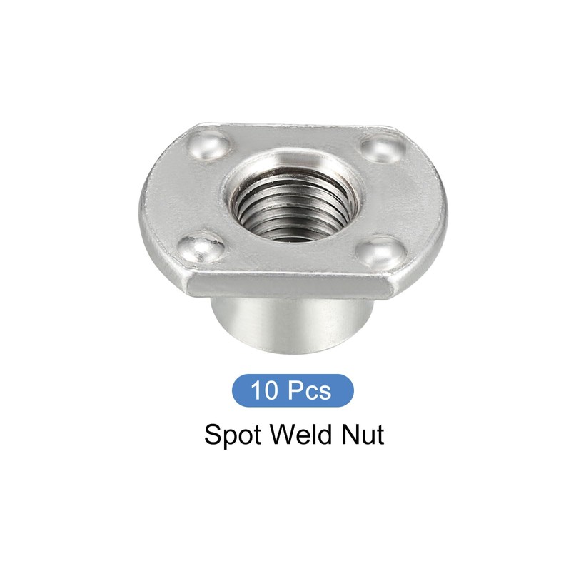 METALLIXITY Spot Weld Nuts (7/16-20) 10Pcs, Carbon Steel Double Tab