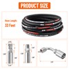 Racewill 33FT 1/4" Hydraulic Hose with 16PCS Hydraulic Hose Fittings