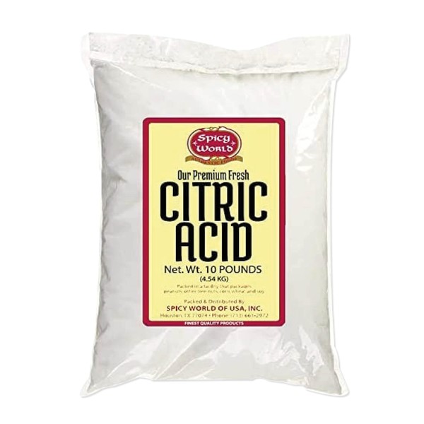 Spicy World Pure Citric Acid, 10 Pound - Food Grade