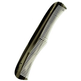 Giorgio G67 Classic Dresser Contour Comb, Double Tooth Coarse/Fine Hair Styling Grooming Comb for Men, Women and Kids. Black Barber Comb Saw Cut, Handmade and Hand Polished for Everyday Hair Care
