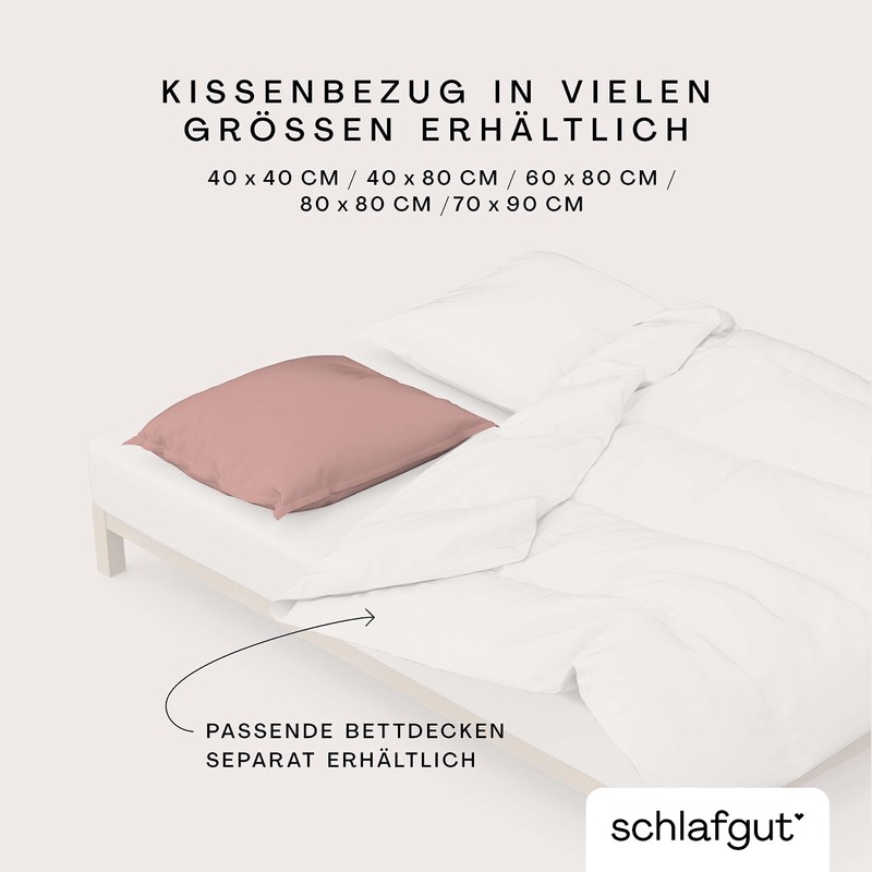 schlafgut Knitted Jersey Cushion Cover 40 x 80 cm Purple