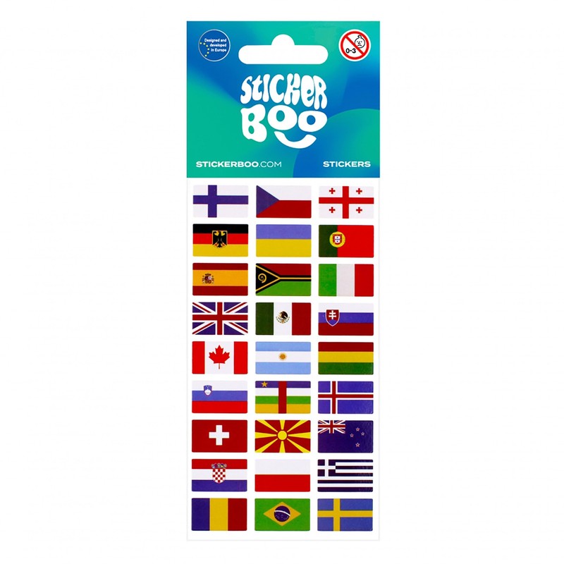 Children's Flag Sticker Set