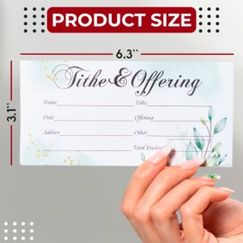Church Offering Envelopes - 200 Count, Tithes and Cash Envelopes