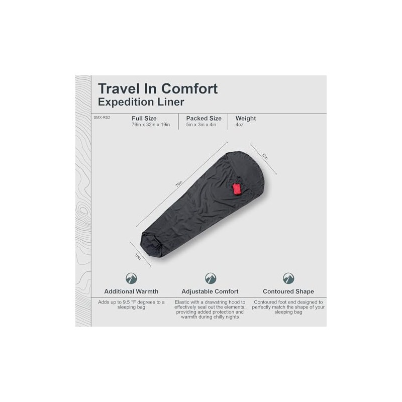 Cocoon Silk Sleeping Bag Expedition Liner - Silk Ripstop