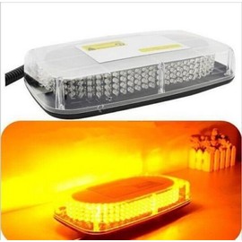Amber 12V 240 LED Light Bar Roof Top Emergency Beacon Warning Flash Strobe w/Magnetic Base