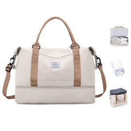 Weekender Bags for Women,Travel Duffle Overnight Bag with Shoe Compartment,vacuum compressed Personal Item Carry On Bag,Gym Bag for Men，Overnight bag