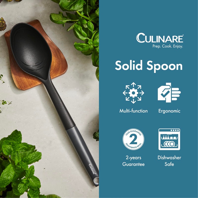 Culinare Cooking Spoon, Non Stick Serving Spoon with Built in