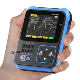 Jadeshay Oscilloscope, DSO-TC3 3-in-1 Portable Handheld Oscilloscope, Digital Oscilloscope, Transistor Tester and Signal Generator, with 2.4 Inch Colour Screen, 500 kHz Bandwidth